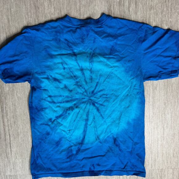 Vintage Macaw Parrot Tie Dye Shirt USA M Blue Macaw Landing Foundation Portland - Picture 5 of 7